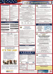 NMC - 24" Wide x 40" High Laminated Paper Labor Law Information Poster - New Hampshire Jurisdiction, 0.03" Thick, English - USA Tool & Supply