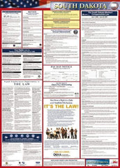 NMC - 24" Wide x 40" High Laminated Paper Labor Law Information Poster - South Dakota Jurisdiction, 0.03" Thick, English - USA Tool & Supply