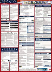 NMC - 24" Wide x 40" High Laminated Paper Labor Law Information Poster - Washington Jurisdiction, 0.03" Thick, English - USA Tool & Supply