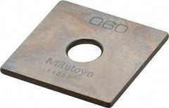 Mitutoyo - 0.06" Square Steel Gage Block - Accuracy Grade 0, Includes Certificate of Inspection - USA Tool & Supply