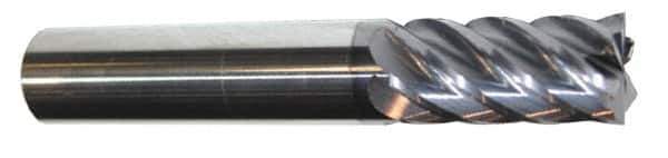 Accupro - 3/4", 2-1/4" LOC, 3/4" Shank Diam, 5" OAL, 6 Flute, Solid Carbide Square End Mill - Single End, TiCN Finish, Spiral Flute, 40° Helix, Centercutting, Right Hand Cut, Right Hand Flute - USA Tool & Supply
