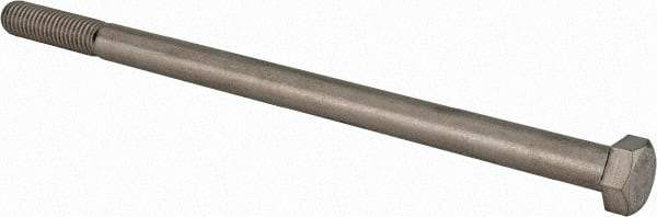Value Collection - 1/2-13 UNC, 9" Length Under Head Hex Head Cap Screw - Partially Threaded, Grade 18-8 Stainless Steel, Uncoated, 3/4" Hex - USA Tool & Supply