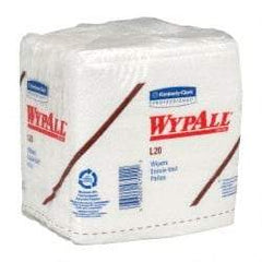 WypAll - L20 1/4 Fold General Purpose Wipes - Poly Pack, 12-1/2" x 12-1/2" Sheet Size, White - USA Tool & Supply