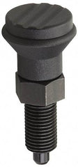 Gibraltar - 3/8-24, 15mm Thread Length, 5mm Plunger Diam, Knob Handle Indexing Plunger - Plunger Style A, 17mm Body Length, 47mm OAL, Steel - USA Tool & Supply