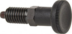 Gibraltar - 1/2-13, 17mm Thread Length, 6mm Plunger Diam, Knob Handle Indexing Plunger - Plunger Style A, 20mm Body Length, 56mm OAL, Steel - USA Tool & Supply