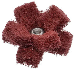 Standard Abrasives - 1-1/2" Diam Medium Density Cross Buff - 2 Plys, 8-32 Thread, Very Fine Grade, 20,000 Max RPM - USA Tool & Supply