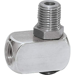 Dynabrade - 1/2 Male NPT Pneumatic Hose Single Pivot Fitting - Aluminum - USA Tool & Supply