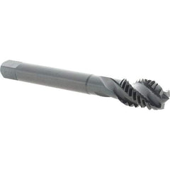 Emuge - 7/16-14 UNC 3 Flute 2B Modified Bottoming Spiral Flute Tap - Cobalt, Oxide Finish, 3-5/32" OAL, Right Hand Flute, Right Hand Thread, Series Enorm - USA Tool & Supply