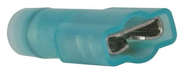 3M - 16 to 14 AWG, Nylon, Fully Insulated, Female Wire Disconnect - 1/4 Inch Wide Tab, Blue, RoHS 2011/65/EU Compliant - USA Tool & Supply