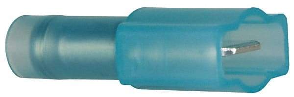 3M - 16 to 14 AWG, Nylon, Fully Insulated, Male Wire Disconnect - 1/4 Inch Wide Tab, Blue, RoHS 2011/65/EU Compliant - USA Tool & Supply