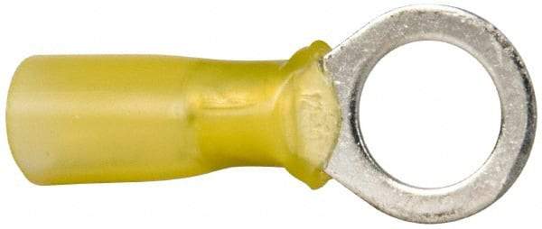 3M - 12-10 AWG Partially Insulated Crimp Connection Circular Ring Terminal - 3/8" Stud, Copper Contact - USA Tool & Supply