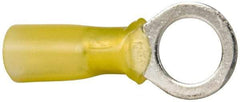 3M - 12-10 AWG Partially Insulated Crimp Connection Circular Ring Terminal - 3/8" Stud, Copper Contact - USA Tool & Supply