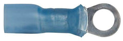3M - 16-14 AWG Partially Insulated Crimp Connection Circular Ring Terminal - #10 Stud, Copper Contact - USA Tool & Supply