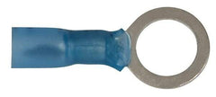 3M - 16-14 AWG Partially Insulated Crimp Connection Circular Ring Terminal - 3/8" Stud, Copper Contact - USA Tool & Supply