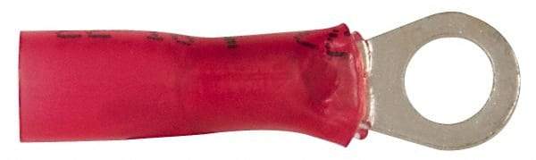 3M - 22-18 AWG Partially Insulated Crimp Connection Circular Ring Terminal - #10 Stud, Copper Contact - USA Tool & Supply