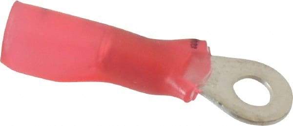 3M - 22-18 AWG Partially Insulated Crimp Connection Circular Ring Terminal - #6 Stud, Copper Contact - USA Tool & Supply