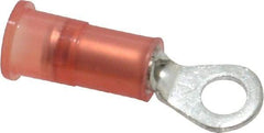 3M - 22-18 AWG Partially Insulated Crimp Connection Circular Ring Terminal - #6 Stud, Copper Contact - USA Tool & Supply