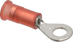 3M - 22-18 AWG Partially Insulated Crimp Connection Circular Ring Terminal - #8 Stud, Copper Contact - USA Tool & Supply