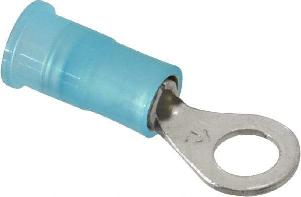 3M - 16-14 AWG Partially Insulated Crimp Connection Circular Ring Terminal - #10 Stud, Copper Contact - USA Tool & Supply