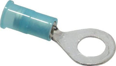 3M - 16-14 AWG Partially Insulated Crimp Connection Circular Ring Terminal - 1/4" Stud, Copper Contact - USA Tool & Supply