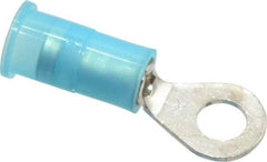 3M - 16-14 AWG Partially Insulated Crimp Connection Circular Ring Terminal - #8 Stud, Copper Contact - USA Tool & Supply