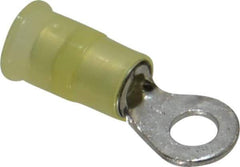 3M - 12-10 AWG Partially Insulated Crimp Connection Circular Ring Terminal - #10 Stud, Copper Contact - USA Tool & Supply
