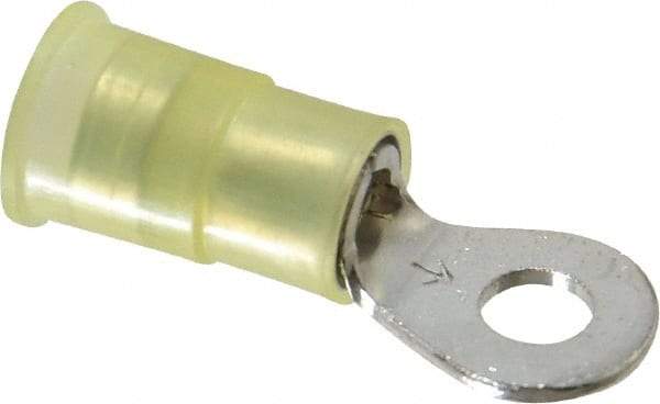 3M - 12-10 AWG Partially Insulated Crimp Connection Circular Ring Terminal - #8 Stud, Copper Contact - USA Tool & Supply