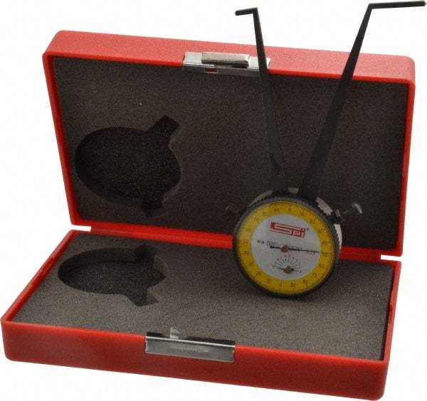 SPI - 2-1/4 to 3-1/4" Inside Dial Caliper Gage - 0.001" Graduation, 0.038mm Accuracy, 3-1/4" Leg Length, Ball Contact Points - USA Tool & Supply