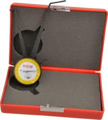 SPI - 2-7/8 to 3-7/8" Inside Dial Caliper Gage - 0.001" Graduation, 0.038mm Accuracy, 3-1/4" Leg Length, Ball Contact Points - USA Tool & Supply