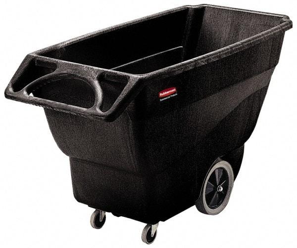 Rubbermaid - 600 Lb Load Capacity, 3/4 Cu Yd, Structural Foam Tilt Truck - 30-1/4" Wide x 64-1/2" Long x 38" High, Black - USA Tool & Supply