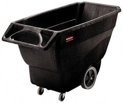 Rubbermaid - 600 Lb Load Capacity, 3/4 Cu Yd, Structural Foam Tilt Truck - 30-1/4" Wide x 64-1/2" Long x 38" High, Black - USA Tool & Supply