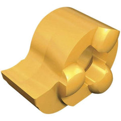 Iscar - 11500020GIQR Grade IC528, 5mm Cutting Width Carbide Grooving Insert - 2mm Max Depth of Cut, Right Hand, 0.2mm Corner Radius, TiCN/TiN Finish - USA Tool & Supply