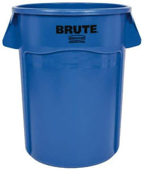 Rubbermaid - 44 Gal Blue Round Trash Can - Polyethylene, 31-1/2" High - USA Tool & Supply