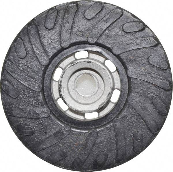 Made in USA - 4-1/2" Diam Disc Backing Ribbed Backing Pad - Firm Density, 13,000 RPM - USA Tool & Supply