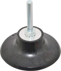 Value Collection - 3" Diam Quick-Change Type R Disc Backing Pad - 1/4" Shank Diam, Hard Density, 20,000 RPM - USA Tool & Supply