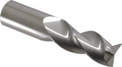 SGS - 1", 2" LOC, 1" Shank Diam, 4-1/2" OAL, 3 Flute, Solid Carbide Square End Mill - Single End, Uncoated, Spiral Flute, 38° Helix, Right Hand Cut, Right Hand Flute, Series 43 - USA Tool & Supply