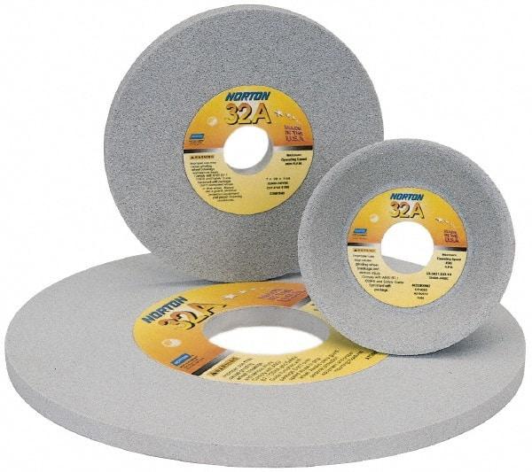 Norton - 20" Diam x 8" Hole x 2" Wide Centerless & Cylindrical Grinding Wheel - 60 Grit, Aluminum Oxide, Type 1, Medium Grade, Vitrified Bond, No Recess - USA Tool & Supply