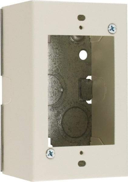 Wiremold - 1 Gang, (2) 1/2" Knockouts, Steel Rectangle Device Box - 4-5/8" Overall Height x 2-7/8" Overall Width x 1-3/4" Overall Depth - USA Tool & Supply