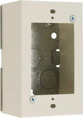 Wiremold - 1 Gang, (2) 1/2" Knockouts, Steel Rectangle Device Box - 4-5/8" Overall Height x 2-7/8" Overall Width x 1-3/4" Overall Depth - USA Tool & Supply