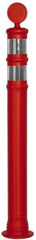 PRO-SAFE - 42" High x 4" Wide Reflective Delineator Post - Plastic, 2 Lbs, Fluorescent Orange - USA Tool & Supply