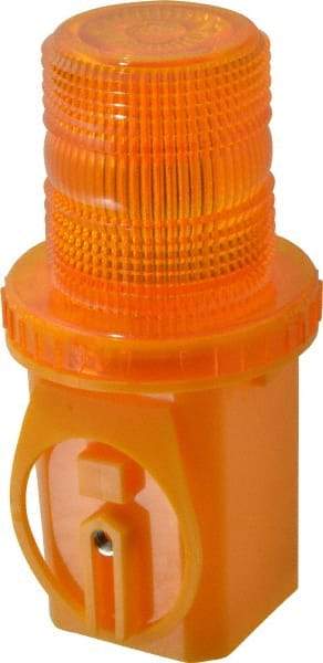 PRO-SAFE - 3-1/4" Wide x 8" High Traffic Cone Light with Mounting Bracket - 1 Lb, Yellow - USA Tool & Supply
