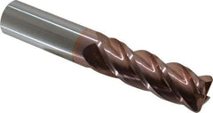 Accupro - 1", 4 Flute, Single End, Solid Carbide, 1/8" Corner Radius End Mill - 6" OAL, 40° Helix, Right Hand Flute, 3" LOC, Right Hand Cut - USA Tool & Supply