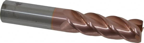 Accupro - 1" Diam 4 Flute Solid Carbide 0.06" Corner Radius End Mill - USA Tool & Supply
