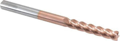 Accupro - 5/16", 4 Flute, Single End, Solid Carbide, 0.01" Corner Radius End Mill - 4" OAL, 40° Helix, Right Hand Flute, 1-5/8" LOC, Right Hand Cut - USA Tool & Supply