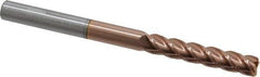 Accupro - 5/16", 4 Flute, Single End, Solid Carbide, 0.03" Corner Radius End Mill - 4" OAL, 40° Helix, Right Hand Flute, 1-5/8" LOC, Right Hand Cut - USA Tool & Supply