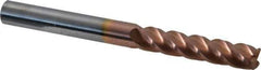 Accupro - 3/8", 4 Flute, Single End, Solid Carbide, 0.03" Corner Radius End Mill - 4" OAL, 40° Helix, Right Hand Flute, 1-3/4" LOC, Right Hand Cut - USA Tool & Supply