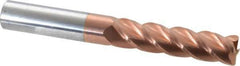 Accupro - 3/4", 4 Flute, Single End, Solid Carbide, 0.06" Corner Radius End Mill - 6" OAL, 40° Helix, Right Hand Flute, 3" LOC, Right Hand Cut - USA Tool & Supply