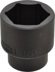Proto - 1/2" Drive 1-1/2" Standard Impact Socket - 6 Points, 2-15/64" OAL - USA Tool & Supply