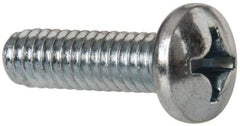 Value Collection - #12-24 UNC, 3/4" Length Under Head Phillips Drive Machine Screw - Pan Head, Grade 2 Steel, Zinc-Plated Finish, Without Washer - USA Tool & Supply