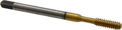 Kennametal - #6-32 UNC H3 Thread Limit Bottoming Thread Forming Tap - Vanadium High Speed Steel, TiN Finish, 2" OAL, 3/8" Thread Length, Right Hand Thread - USA Tool & Supply